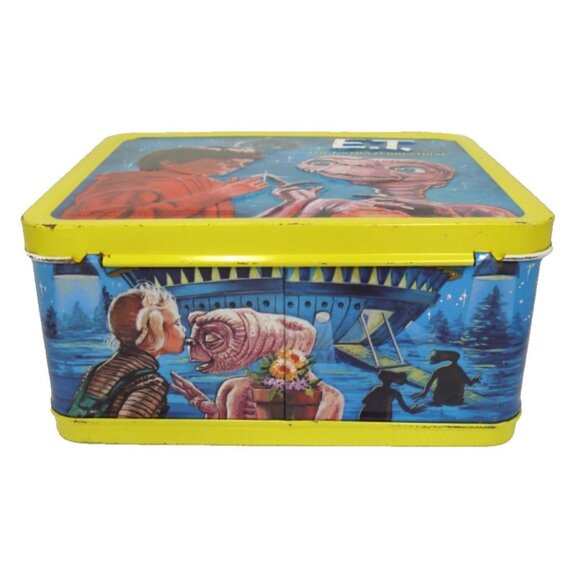 Vintage ET The Extraterrestrial metal lunch box 7 x 8 x 4" ALADDIN 1982 - Picture 6 of 7